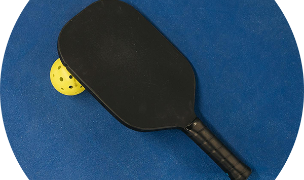 Pickleball racket and ball